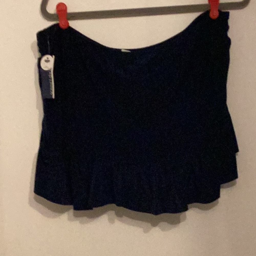 Blue Ruffled Swim Skirt - Picture 10 of 11